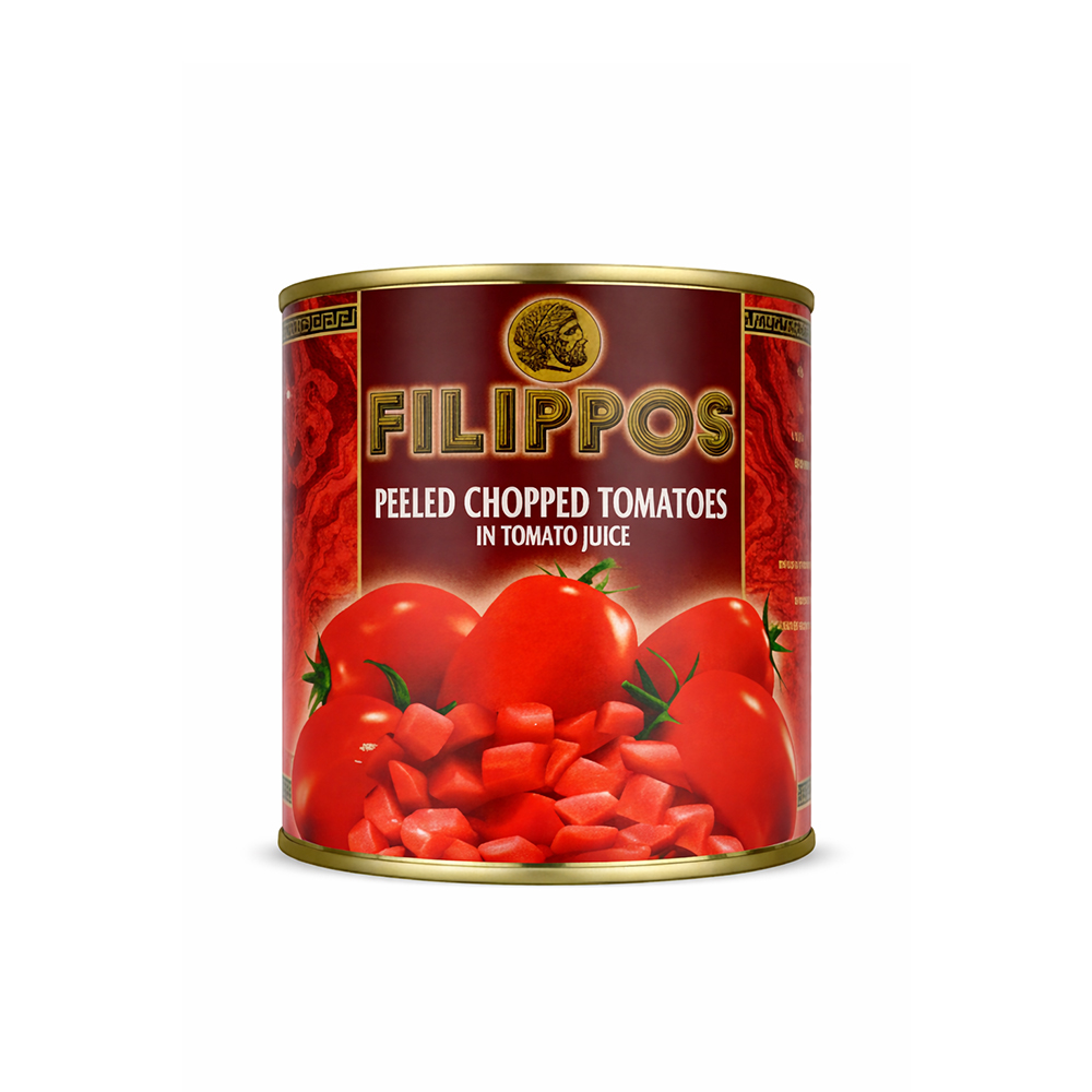 Белени домати на кубчета в доматен сок Filippos 2.5кг